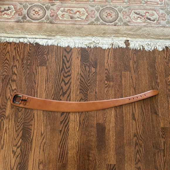 Veronika Maine Brown Leather Wide Belt Size M NEW - Picture 13 of 15